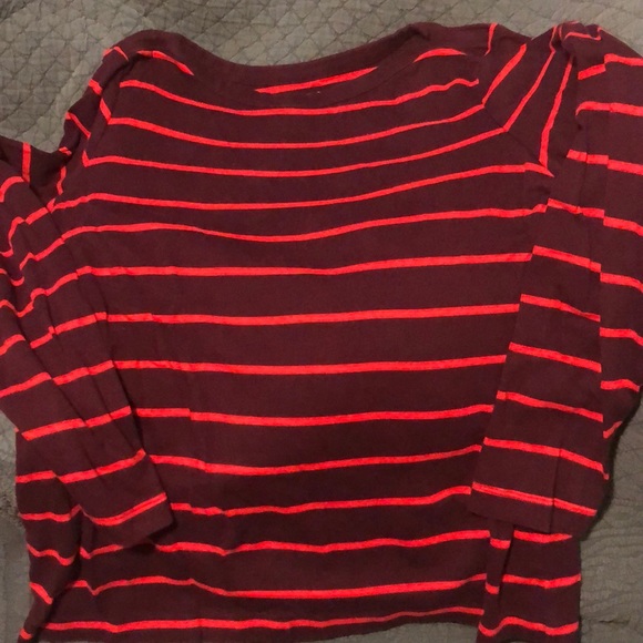 Lands’ End Boatneck LS stripped shirt - Picture 3 of 4